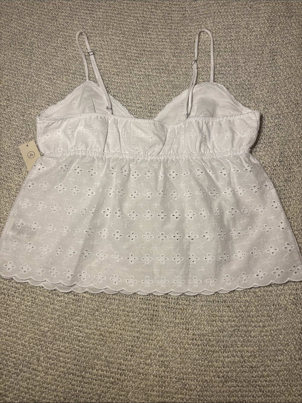 White Eyelet Lace Camisole - Picture 8 of 9